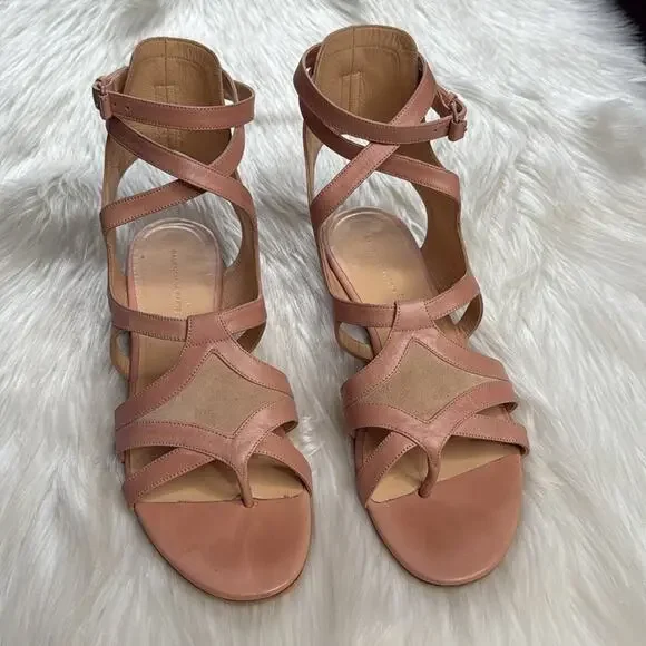 Balenciaga Pink Suede and Leather Gladiator Sandals - Picture 3 of 12